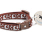 Silver Moons and Stars on Brown Cat Collar - Pets Perfect