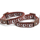 Silver Moons and Stars on Brown Cat Collar - Pets Perfect