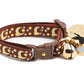 Gold Moons and Stars on Brown Cat Collar - Pets Perfect