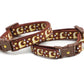 Gold Moons and Stars on Brown Cat Collar - Pets Perfect