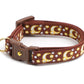 Gold Moons and Stars on Brown Cat Collar - Pets Perfect