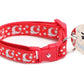 Silver Moons and Stars on Bright Red Cat Collar - Pets Perfect