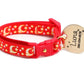 Gold Moons and Stars on Bright Red Cat Collar - Pets Perfect