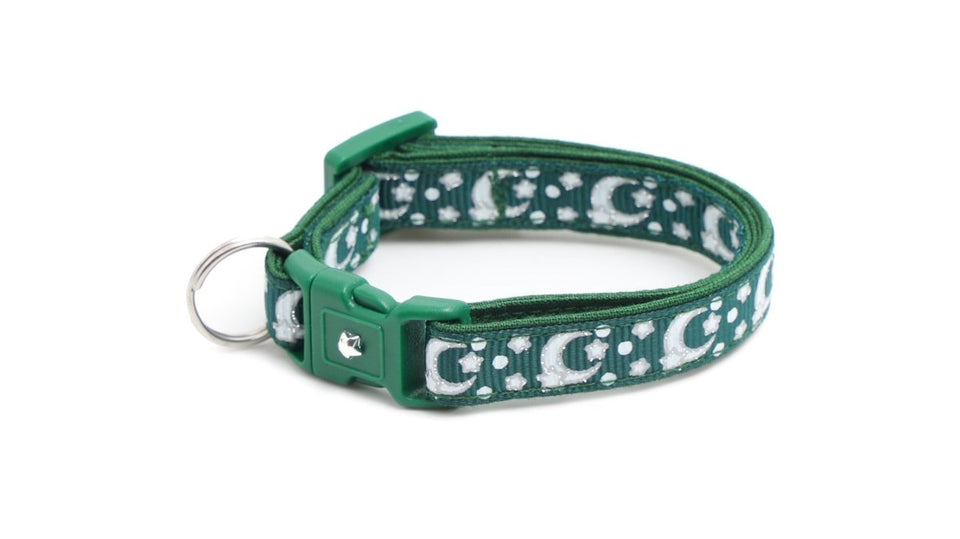 Pugs2Persians Glow-in-the-Dark Cat Collar, Large (10 lbs & up)/Custom Charm & Bell, view 5