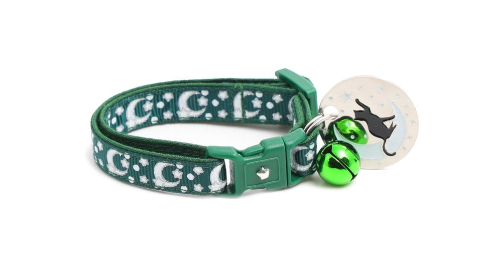 Pugs2Persians Glow-in-the-Dark Cat Collar, Small(10 lbs & Less)/Blank Charm & Bell, view 9
