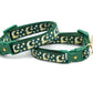 Gold Moons and Stars on Dark Green Cat Collar - Pets Perfect