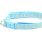 Gold Moons and Stars on Powder Blue Cat Collar - Pets Perfect