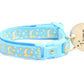 Gold Moons and Stars on Powder Blue Cat Collar - Pets Perfect
