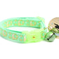 Gold Moons and Stars on Mint Green Cat Collar - Pets Perfect