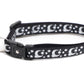 Silver Moons and Stars on Black Cat Collar - Pets Perfect