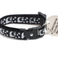 Silver Moons and Stars on Black Cat Collar - Pets Perfect