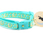 Gold Moons and Stars on Aqua V2 Cat Collar - Pets Perfect