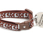 Silver Moons and Stars on Brown Cat Collar - Pets Perfect
