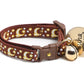 Gold Moons and Stars on Brown Cat Collar - Pets Perfect
