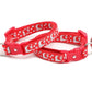 Silver Moons and Stars on Bright Red Cat Collar - Pets Perfect