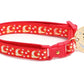 Gold Moons and Stars on Bright Red Cat Collar - Pets Perfect