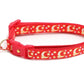 Gold Moons and Stars on Bright Red Cat Collar - Pets Perfect
