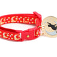Gold Moons and Stars on Bright Red Cat Collar - Pets Perfect