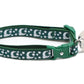 Pugs2Persians Glow - in - the - Dark Cat Collar - Silver Moons & Stars on Dark Green with Breakaway Safety Buckle - Pets Perfect