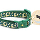 Gold Moons and Stars on Dark Green Cat Collar - Pets Perfect