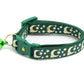 Gold Moons and Stars on Dark Green Cat Collar, view 7