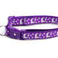 Silver Moons and Stars on Dark Purple Cat Collar - Pets Perfect