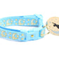 Gold Moons and Stars on Powder Blue Cat Collar - Pets Perfect