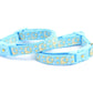 Gold Moons and Stars on Powder Blue Cat Collar - Pets Perfect