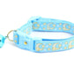 Gold Moons and Stars on Powder Blue Cat Collar, view 8