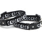 Silver Moons and Stars on Black Cat Collar - Pets Perfect