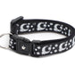 Silver Moons and Stars on Black Cat Collar - Pets Perfect