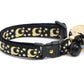 Gold Moons and Stars on Black V2 Cat Collar - Pets Perfect