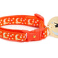 Gold Moons and Stars on Orange Cat Collar - Pets Perfect