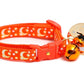 Gold Moons and Stars on Orange Cat Collar - Pets Perfect