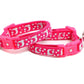 Silver Moons and Stars on Hot Pink Cat Collar - Pets Perfect
