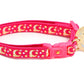 Gold Moons and Stars on Hot Pink Cat Collar - Pets Perfect