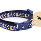 Gold Moons and Stars on Navy Blue Cat Collar - Pets Perfect