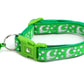 Silver Moons and Stars on Kelly Green Cat Collar, view 6