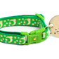 Gold Moons and Stars on Kelly Green Cat Collar