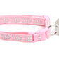 Silver Moons and Stars on Powder Pink Cat Collar - Pets Perfect