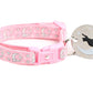 Silver Moons and Stars on Powder Pink Cat Collar - Pets Perfect