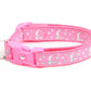 Silver Moons and Stars on Peony Pink Cat Collar - Pets Perfect