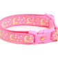Gold Moons and Stars on Peony Pink Cat Collar - Pets Perfect