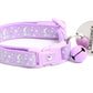 Silver Moons and Stars on Pastel Purple Cat Collar - Pets Perfect
