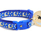 Gold Moons and Stars on Sapphire Blue Cat Collar - Pets Perfect