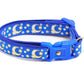Gold Moons and Stars on Sapphire Blue Cat Collar - Pets Perfect