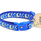 Gold Moons and Stars on Sapphire Blue Cat Collar - Pets Perfect
