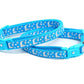 Silver Moons and Stars on Peacock Blue Cat Collar - Pets Perfect
