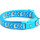 Gold Moons and Stars on Peacock Blue Cat Collar - Pets Perfect