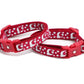 Silver Moons and Stars on Dark Red Cat Collar - Pets Perfect